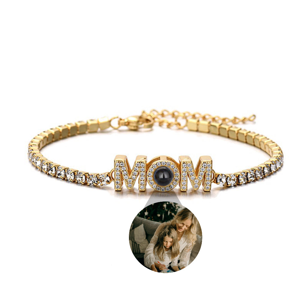 Personalized Mom Chain Photo Bracelet