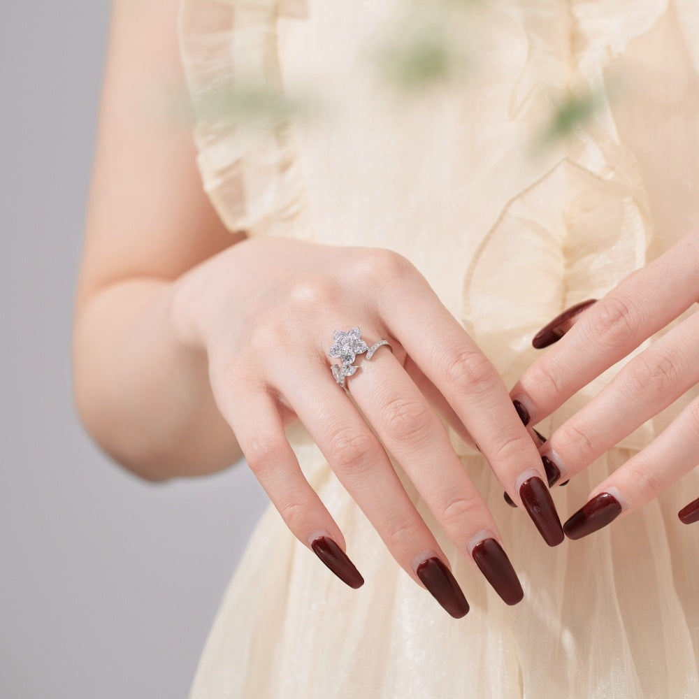 ELEGANCE BLOSSOM STERLING SILVER RING