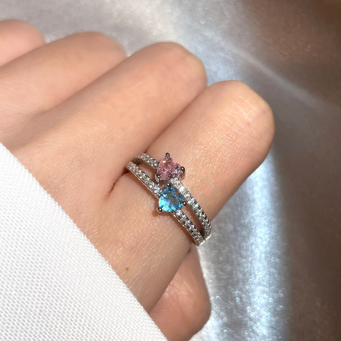 'Toi et Moi' CUSTOM BIRTHSTONE RING WITH ROSE BOX