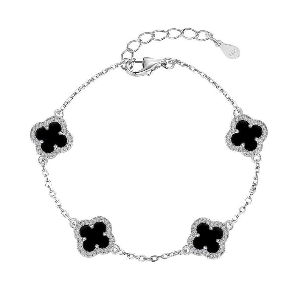 LUCKY CLOVER STERLING SILVER BRACELET