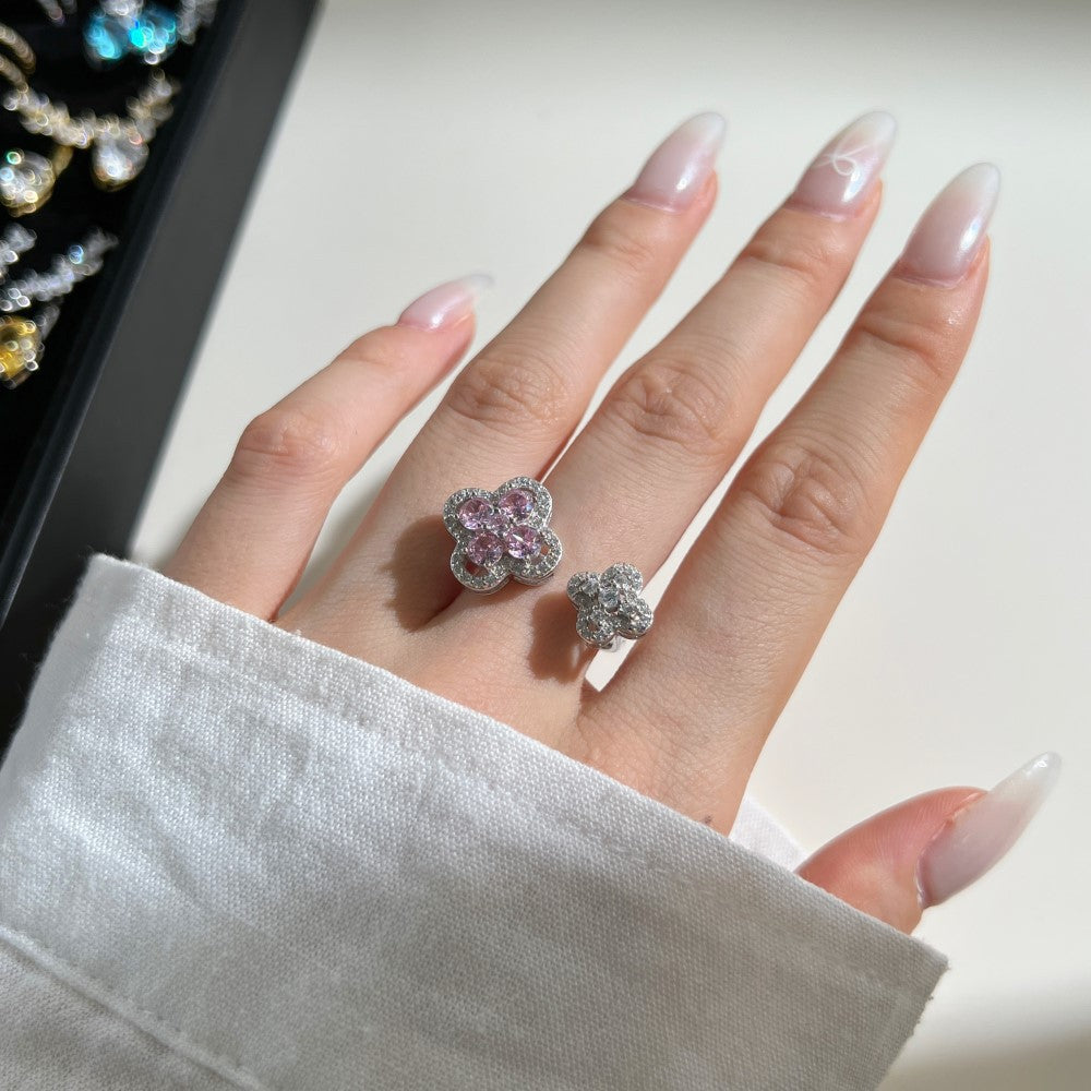 LUCKY CLOVER  STERLING SILVER RING