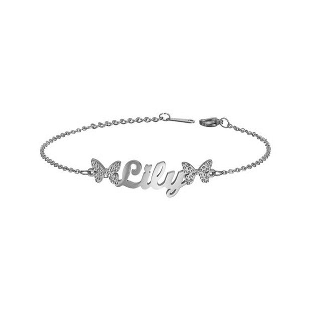 CUSTOM NAME BUTTERFLY BRACELET