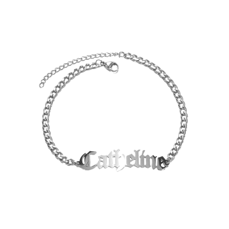 OLD ENGLISH NAME BRACELET