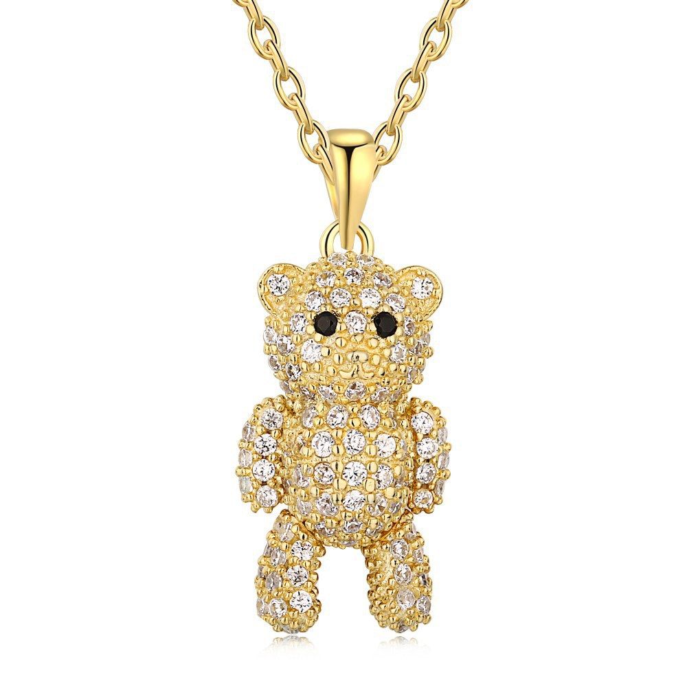 CUTE BEAR NECKLACE STERLING SILVER