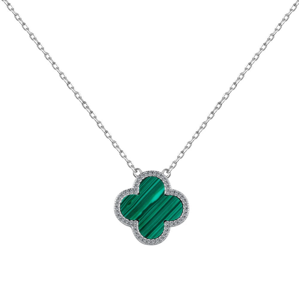 LUCKY CLOVER STERLING SILVER NECKLACE