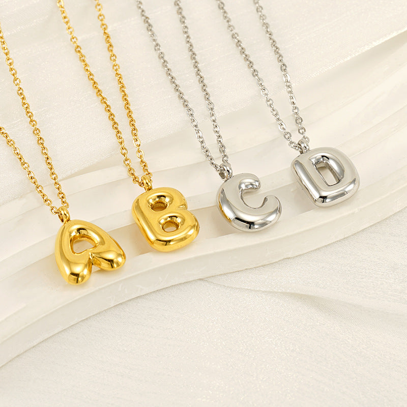 CLASSIC BUBBLE INITIAL NECKLACE